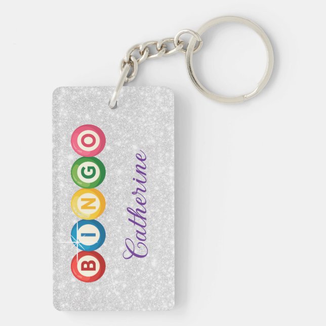 Bingo Personalized Keychain (Back)