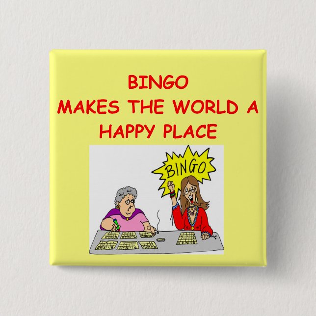 bingo pinback button (Front)