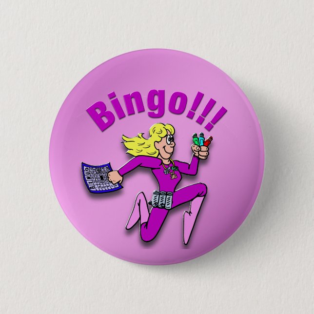 Bingo!!! Pinback Button (Front)