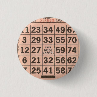 BINGO PINBACK BUTTON