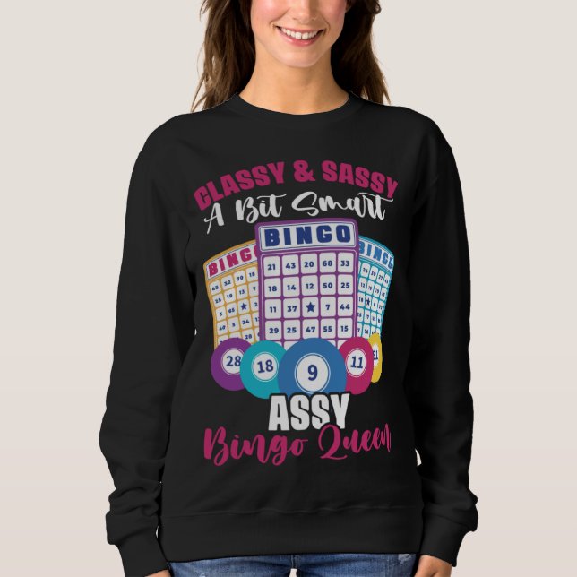 Bingo Player Gambling Lottery Bingo Card Bingo Que Sweatshirt (Front)