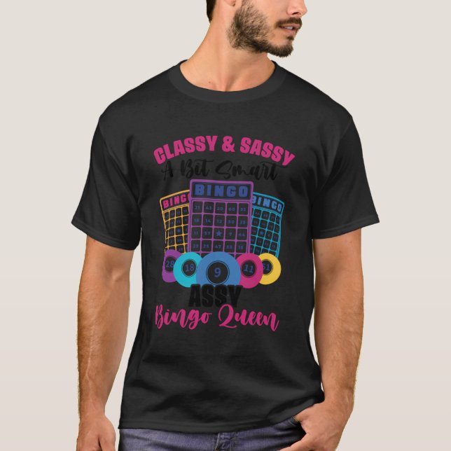 Bingo Player Gambling Lottery Bingo Card Bingo Que T-Shirt (Front)
