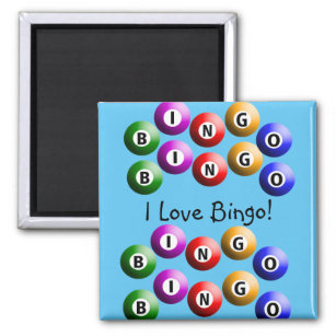 Bingo Player "I Love Bingo" blue Magnet