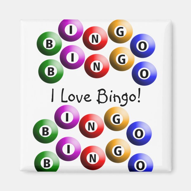 Bingo Player "I Love Bingo" Magnet (Front)