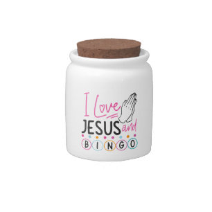 Bingo Player Jesus Faith Christian I Love Jesus An Candy Jar