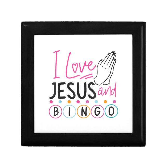 Bingo Player Jesus Faith Christian I Love Jesus An Gift Box (Front)