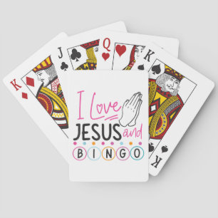Bingo Player Jesus Faith Christian I Love Jesus An Poker Cards