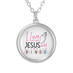 Bingo Player Jesus Faith Christian I Love Jesus An Silver Plated Necklace