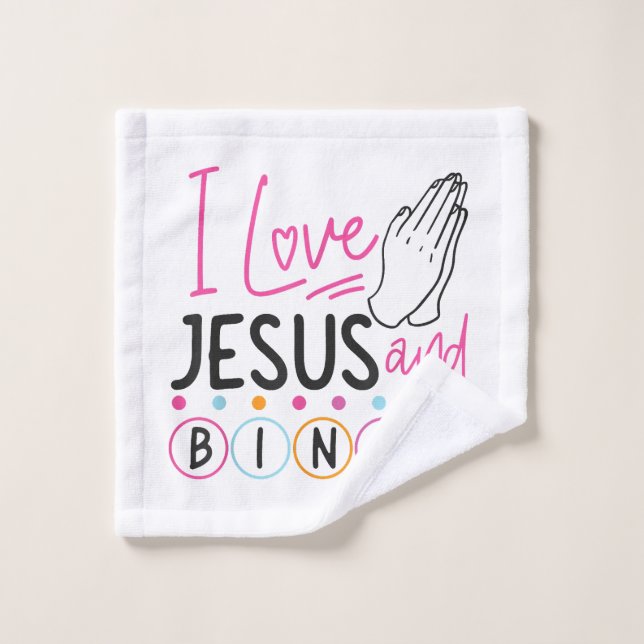 Bingo Player Jesus Faith Christian I Love Jesus An Wash Cloth (Wash Cloth)