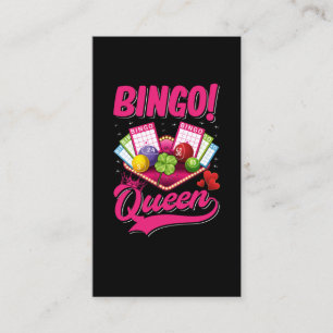 Bingo Player Queen Women Funny Bingo Girl Business Card