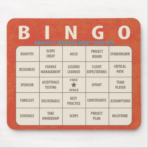 Bingo Project Management Edition Mouse Pad