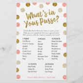 Bingo-Purse Game, 2-Sided Gold & Pink Card (Back)