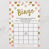 Bingo-Purse Game, 2-Sided Gold & Pink Card (Front/Back)