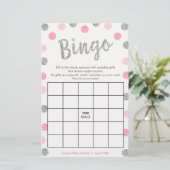 Bingo-Purse Game, 2-Sided Silver & Pink Card (Standing Front)