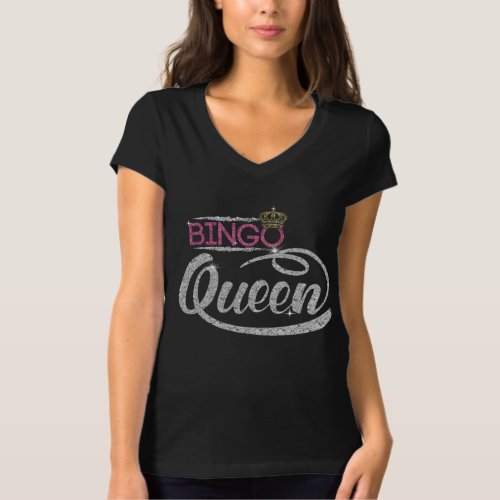 Bingo Queen _ Bingo Player Dimond Gift T_Shirt