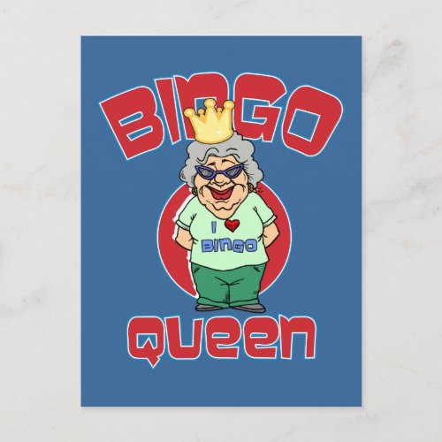 Bingo Queen _ Customize Postcard