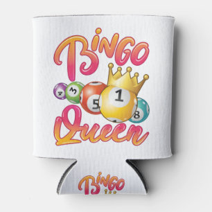 Bingo Queen Women Ladies Player Game Can Cooler