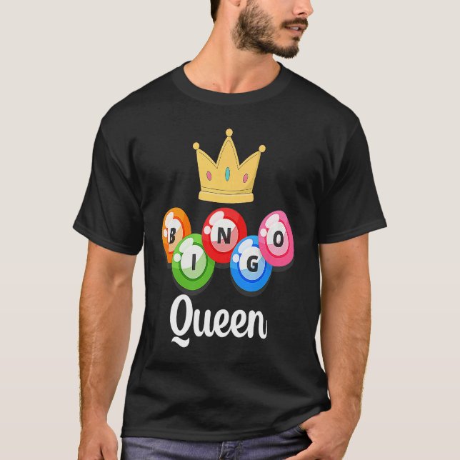Bingo Queen Womens  Bingo Player  Caller T-Shirt (Front)