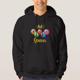 Bingo Queen Womens Bingo Player Hoodie