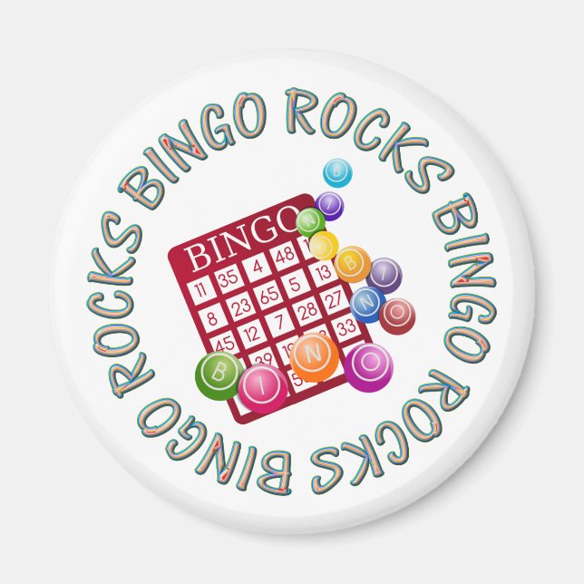bingo rocks magnet (Front)