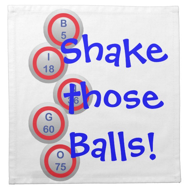 Bingo! Shake those Balls! Napkin (Front)