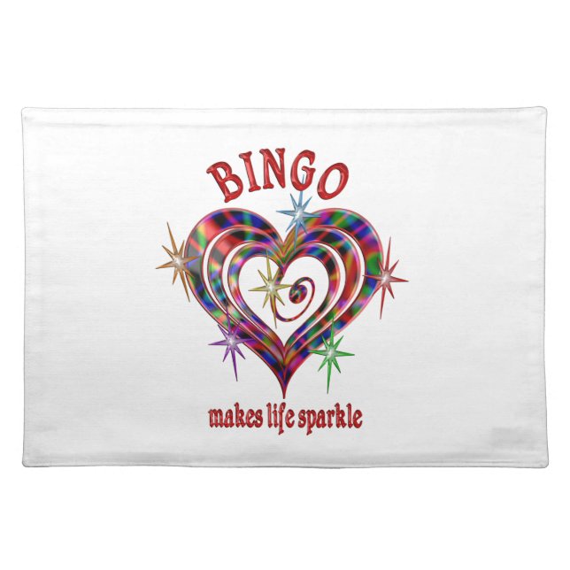 Bingo Sparkles Cloth Placemat (Front)
