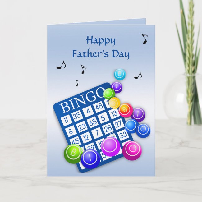 Bingo Sports Blue Fathers Day Card