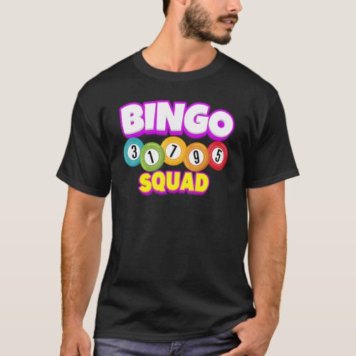 Bingo Squad Team Player   Lucky Bingo Luck Women M T_Shirt