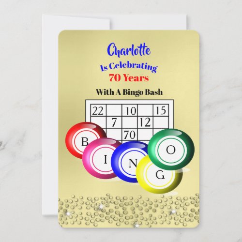 Bingo Themed Party Fun Colorful Invitation