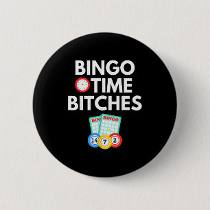 Bingo Time Es Funny Bingo Player Game Lover Gift H Button