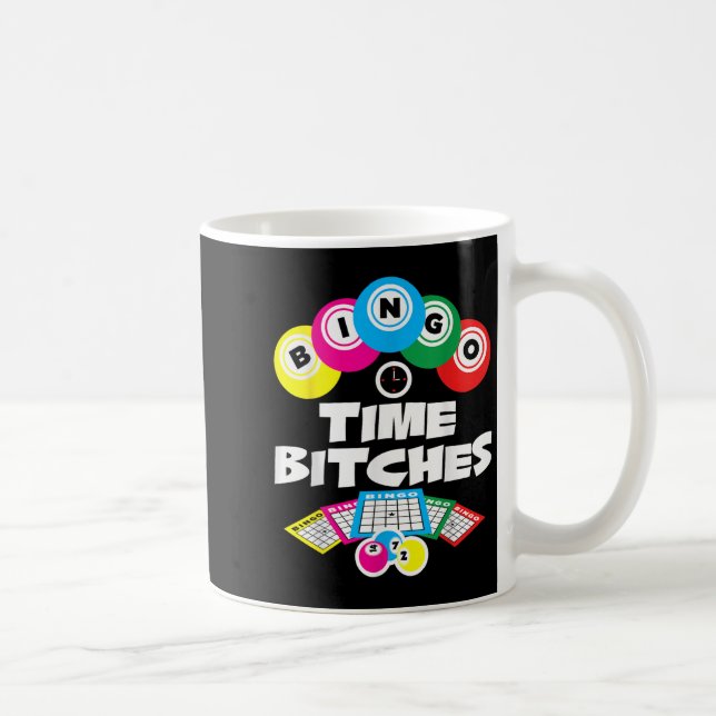 Bingo Time Es Funny Bingo Player Game Lover Gift H Coffee Mug (Right)