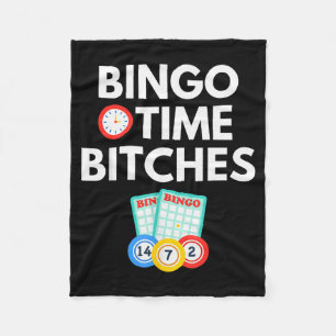 Bingo Time Es Funny Bingo Player Game Lover Gift H Fleece Blanket