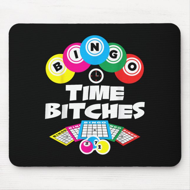 Bingo Time Es Funny Bingo Player Game Lover Gift H Mouse Pad (Front)