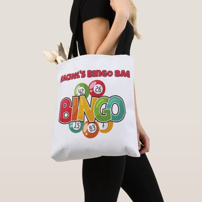 Bingo Tote Bag, Custom Bingo Bag (Close Up)