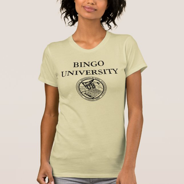 Bingo University official seal logo ladies shirt (Front)