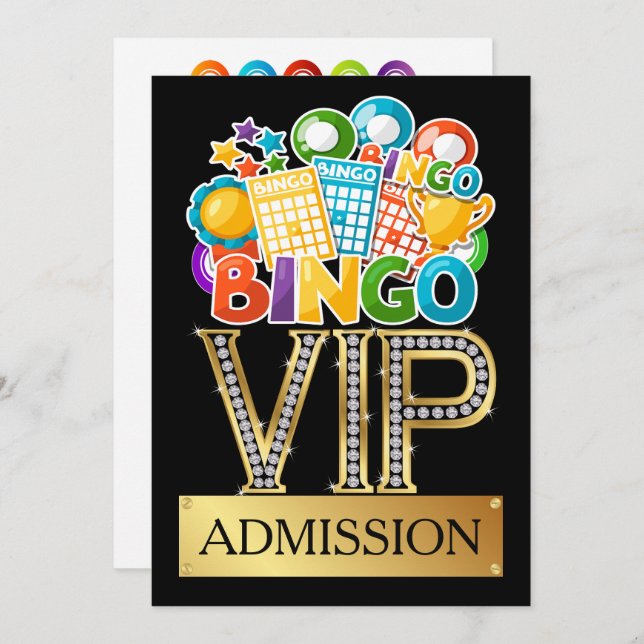 Bingo VIP Admission Invitation (Front/Back)