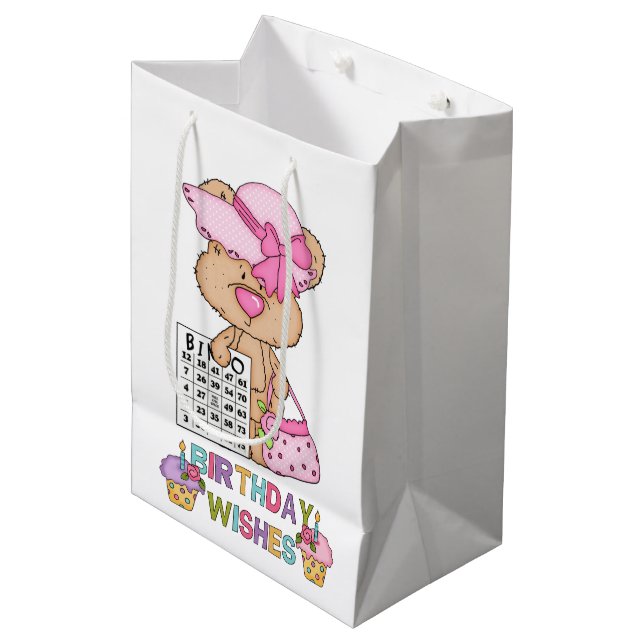 Bingo wishes for ya Birthday medium gift bag (Front Angled)