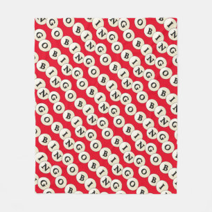 Bingo word art fleece blanket