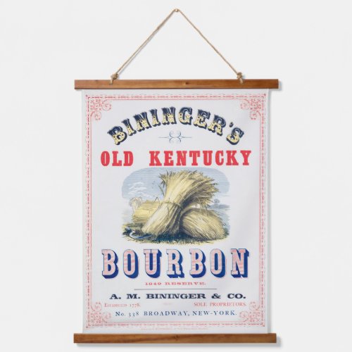 Biningers Old Kentucky Bourbon 1849 Reserve Hanging Tapestry