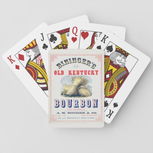 Biningers Old Kentucky Bourbon 1849 Reserve Poker Cards