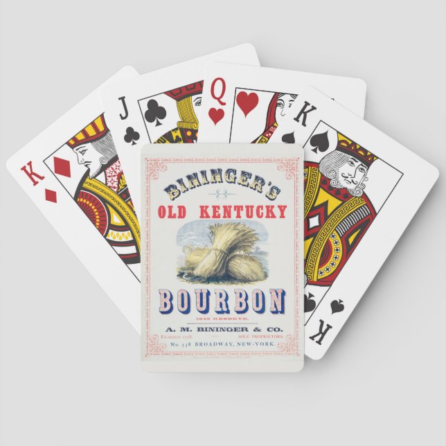 Bininger's Old Kentucky Bourbon 1849 Reserve. Poker Cards (Back)
