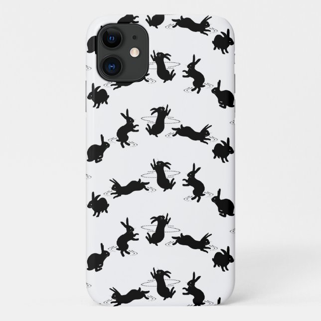 Binky Bunnies iPhone 11 Case (choose colour) (Back)