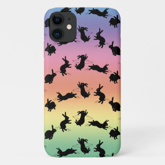 Binky Bunnies iPhone 11 Case (Rainbow)