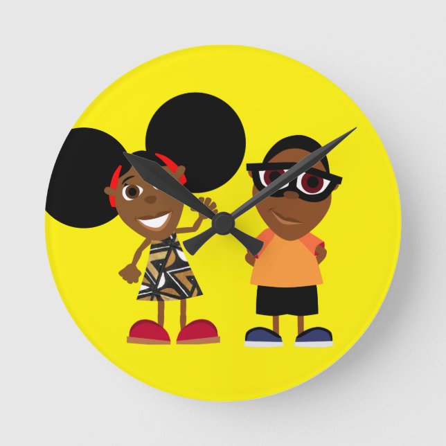 Bino and Fino Clock Yellow (Front)