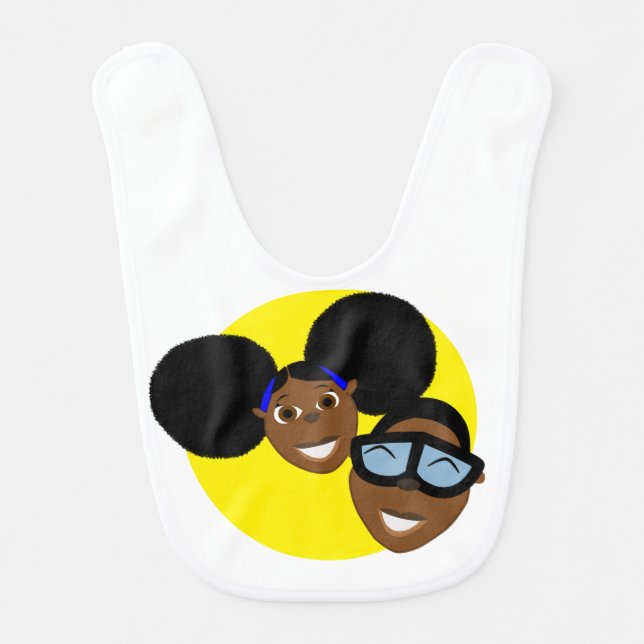 Bino and Fino Faces Bib (Front)