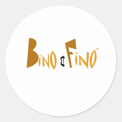 Bino and Fino Logo Classic Round Sticker