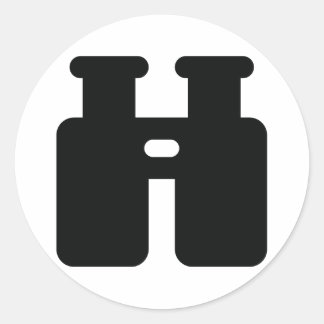 Binoculars Classic Round Sticker