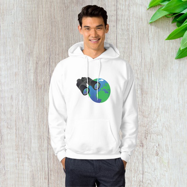 Binoculars Looking at Earth Planet Explorer Travel Hoodie (Creator Uploaded)