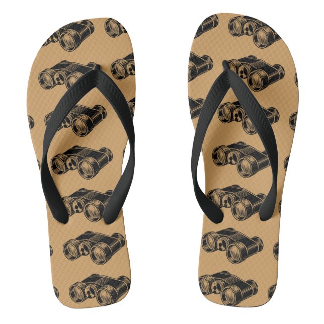 Binoculars Vintage Illustration Flip Flop (Footbed)