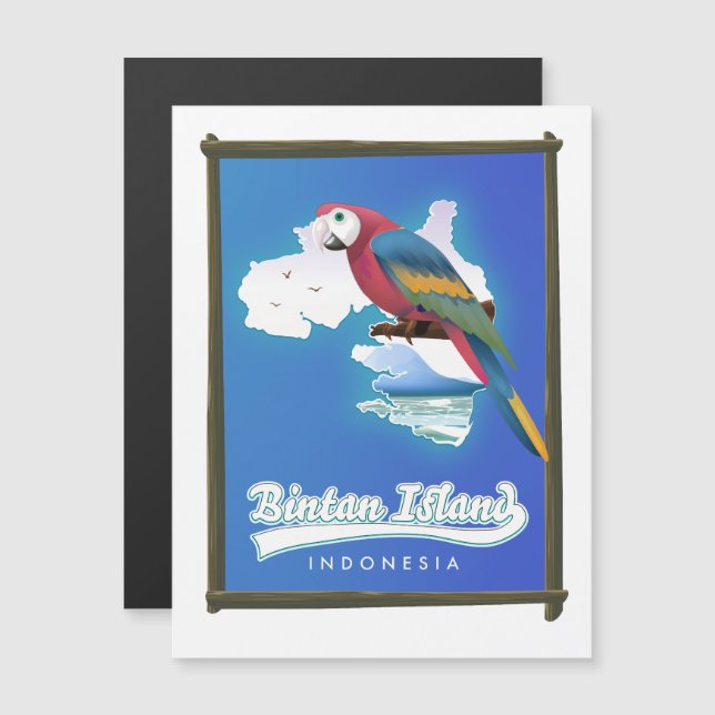 Bintan island Indonesia travel map (Front/Back)